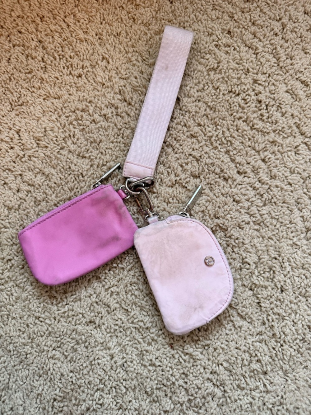 lululemon athletica Pink and Light Pink Dual Wristlet Pouches - Picture 2 of 4